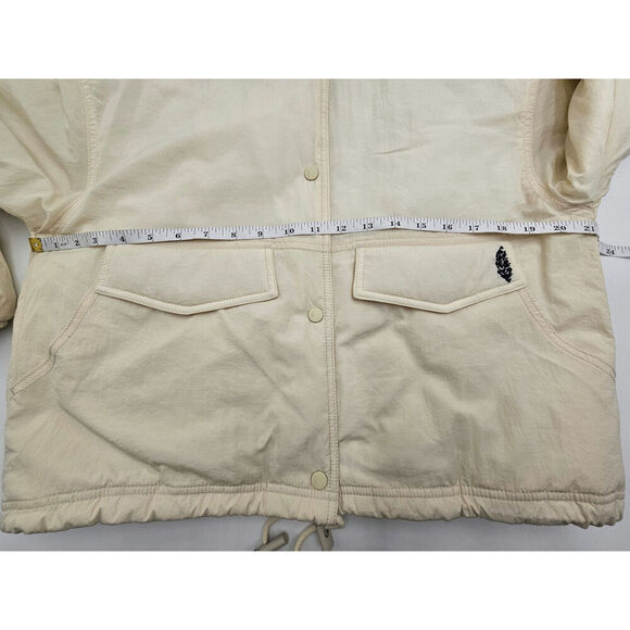 FP Movement Women's XS Off The Bleachers Coaches Jacket In Sea Salt NWT- Flawed - Picture 3 of 12